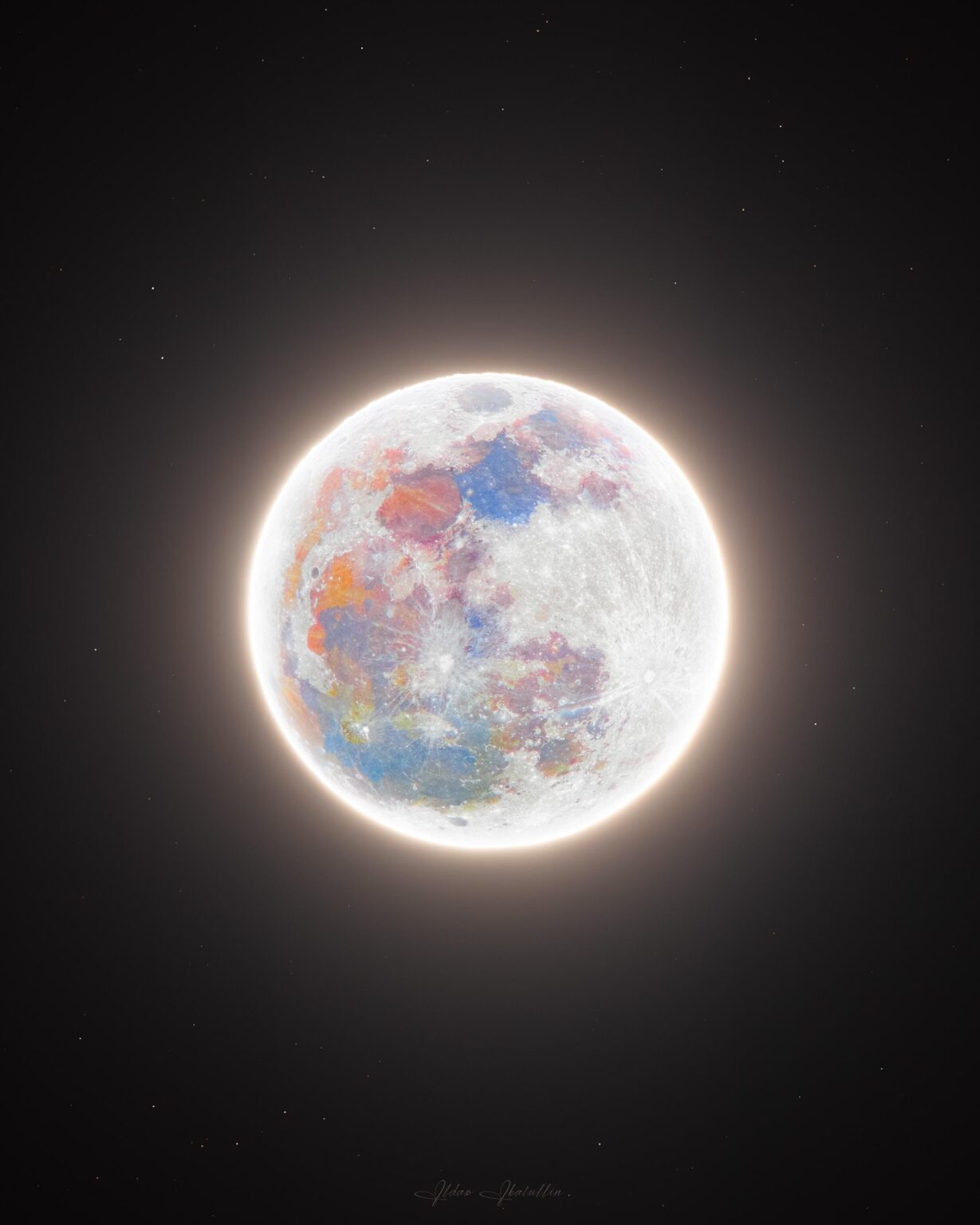Sturgeon Moon — Last full moon of summer photographed in colorful HDR from my backyard using an amateur equipment. [OC]