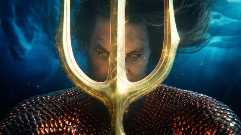 Jason Momoa in a scene from Aquaman and the Lost Kingdom.