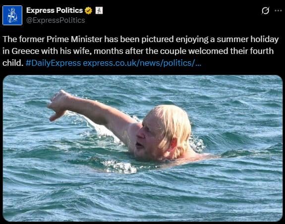 Boris Johnson vacations