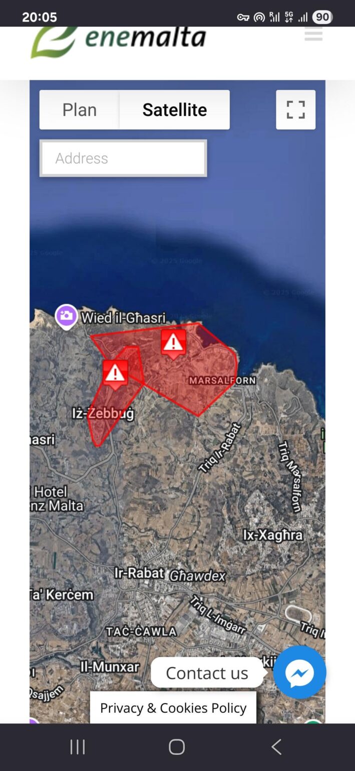 Power Outage in Marsalforn and Zebbug