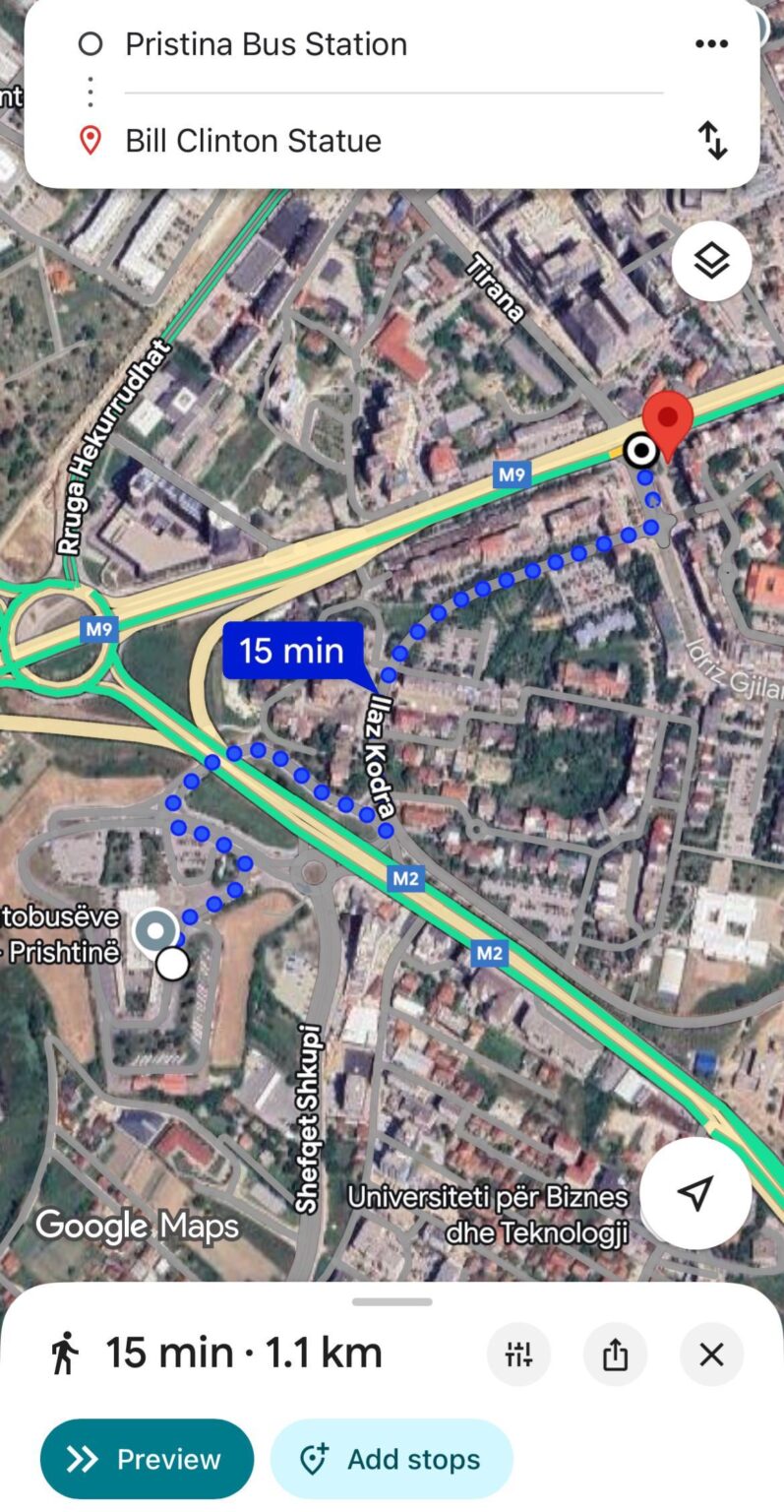 Prishtina - bus station to city centre