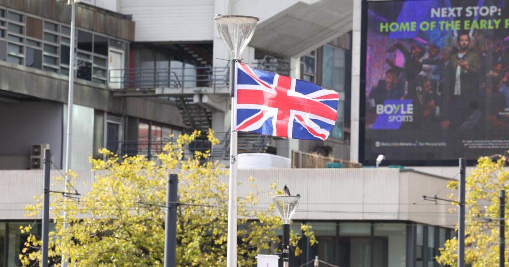 Men accused of harassing women while putting up Union Jack flags in city centre