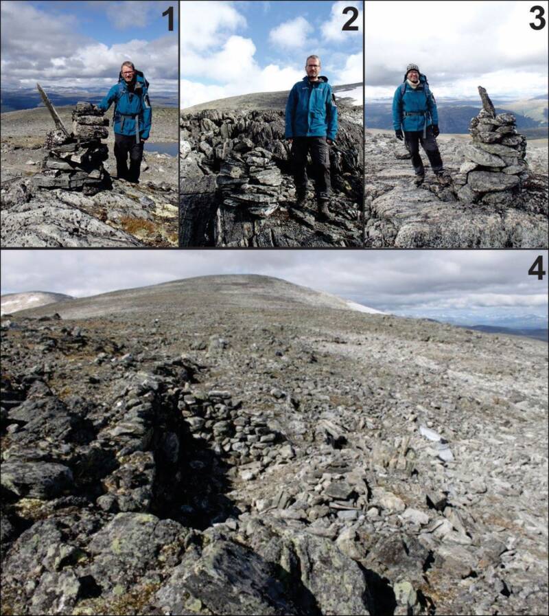 Lars Pilo With Lendbreen Cairn Remnants