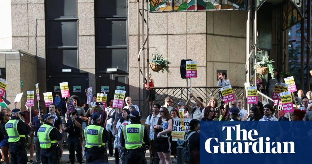 Three thousand riot officers readied for weekend of protests in England and Wales