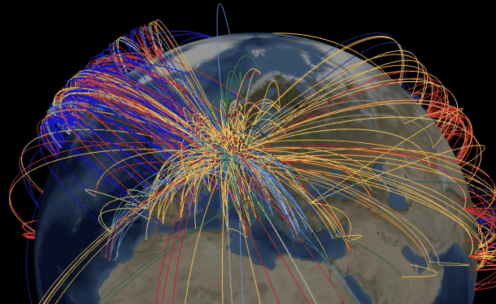 [OC] Airline Route 3D Interactive Visualization