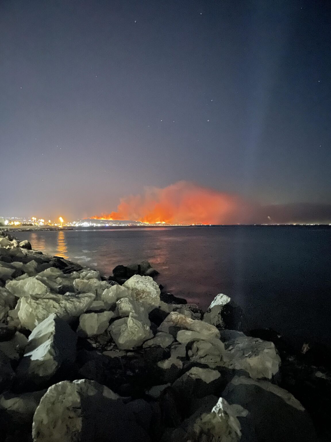 The fire near Patras at this time, the photo is from the center.