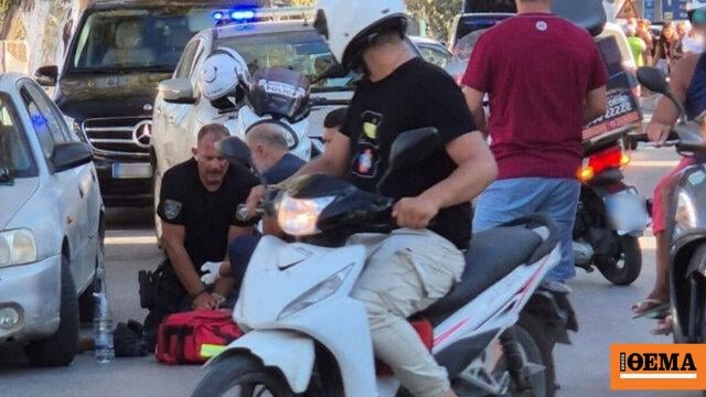 Hero police officer saved the life of a citizen who lost his senses in Santorini - he carried him car for 20 minutes
