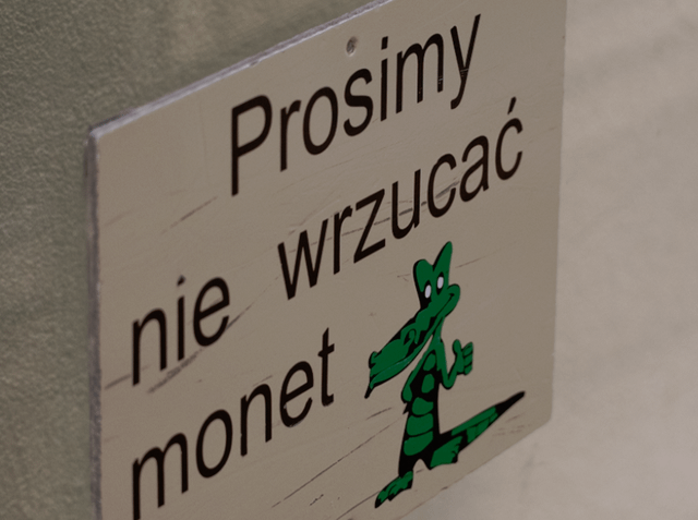 Why do people do it? Craft catwalk in the middle of Bydunk, Warsaw ZOO