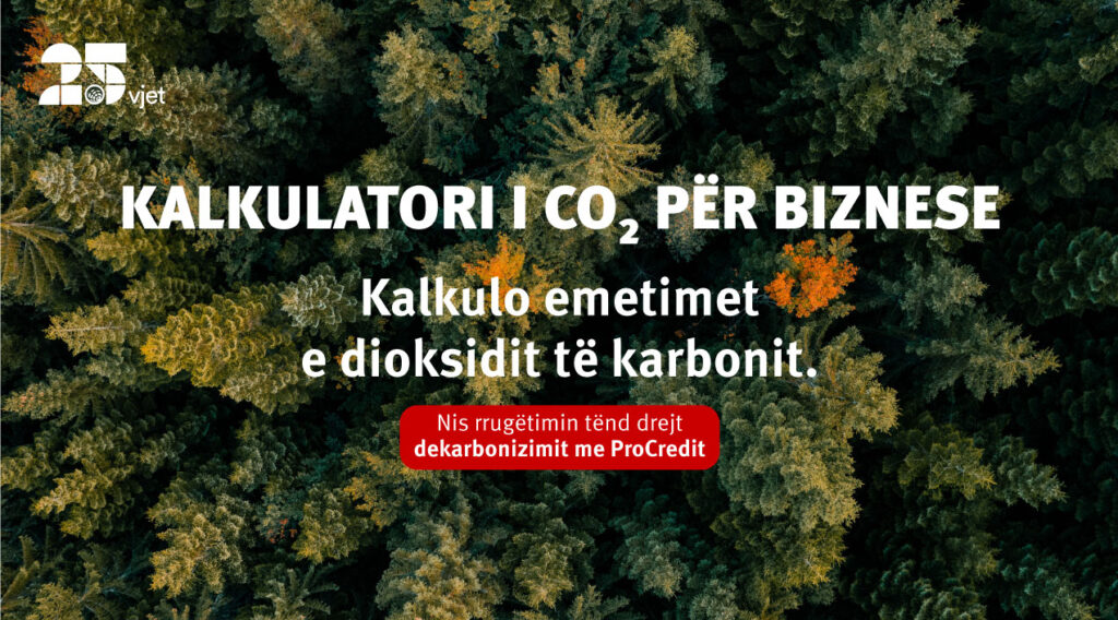 ProCredit Bank launches the first calculator in Kosovo for measuring CO₂ emissions for business clients