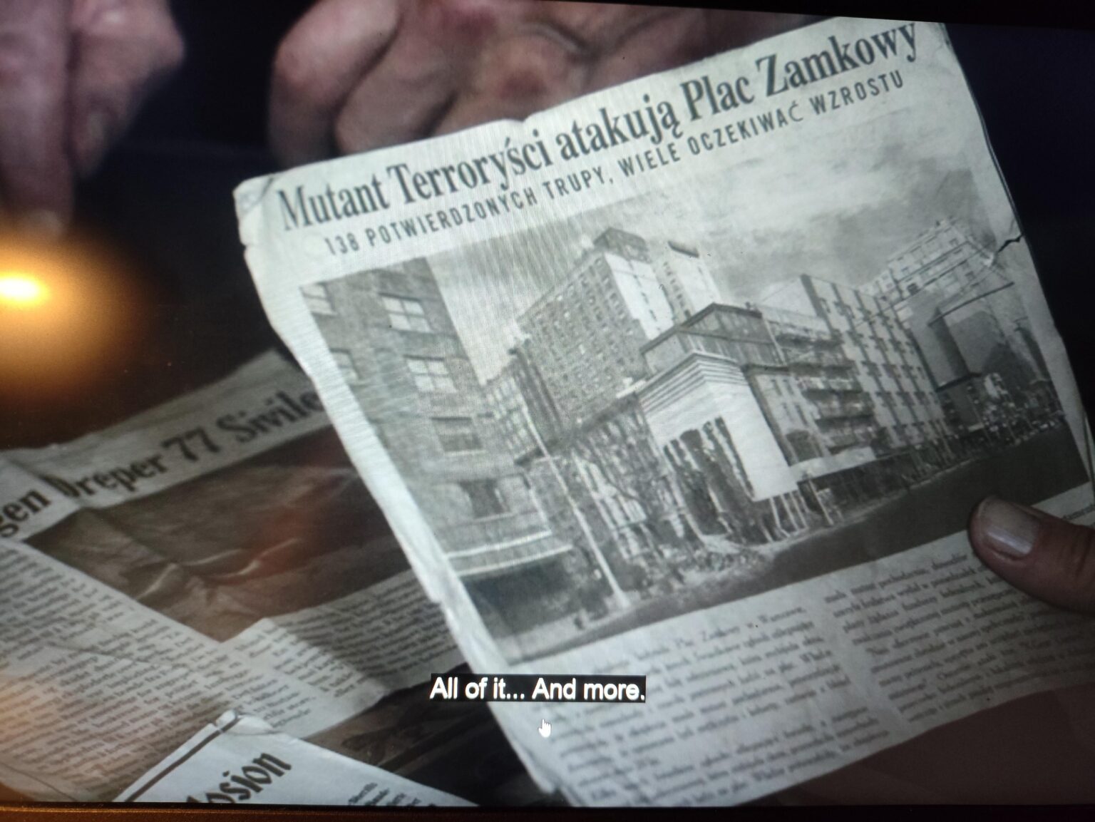 "Polska" Gazeta W "The Gifted" on Disney+