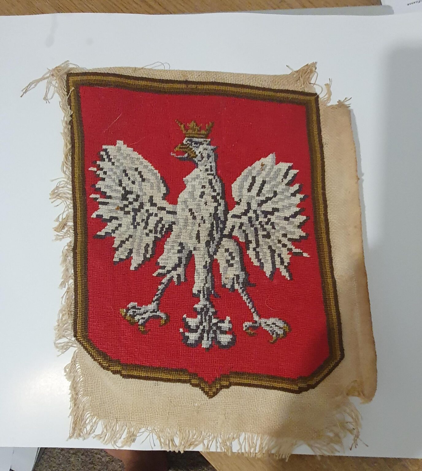 embroidered coat of arms of Poland