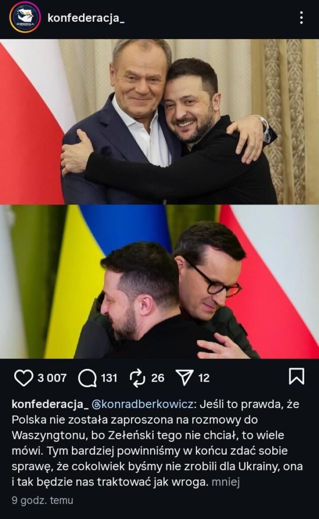 "If it's true" xD. I see. And if not what? They will convince voters that this Ukraine, however, is not so anti -Polish? The answer is obvious.