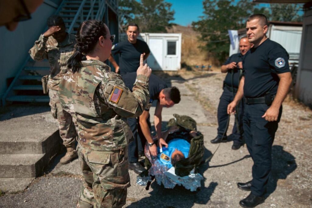 US soldiers and Kosovo Police conduct five-day training on saving lives in combat
