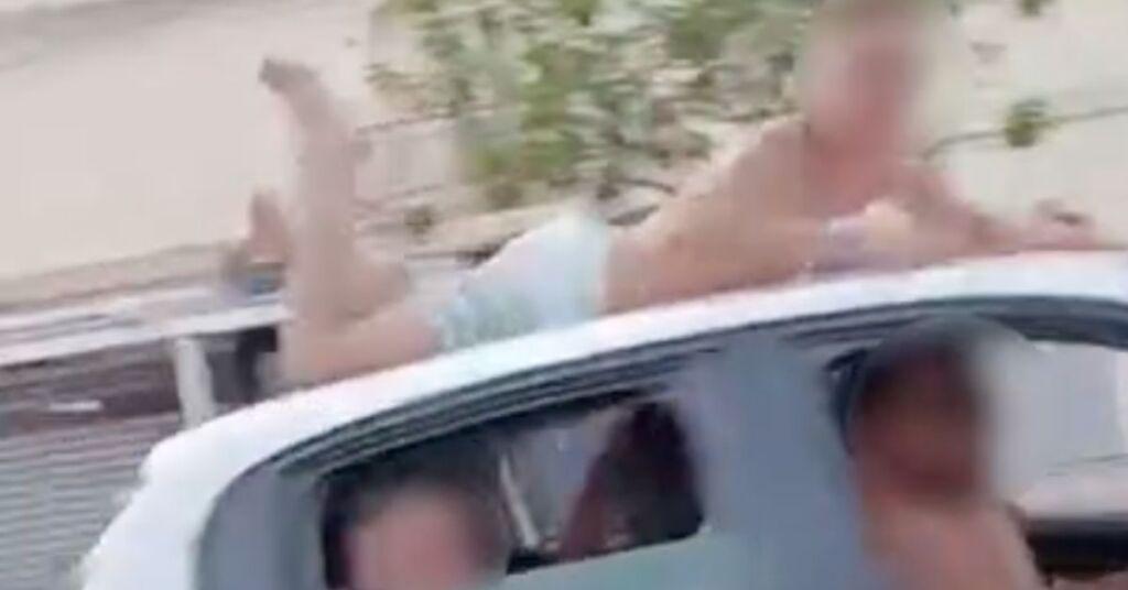 Driver And Passenger Fined After Passenger Caught Riding On Car Roof