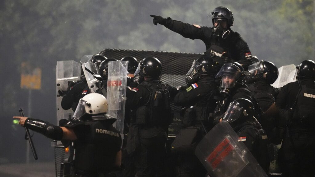 Serbian president Vucic vows tough response to protesters after riots Serbian president Vucic vows tough response to protesters after riots
