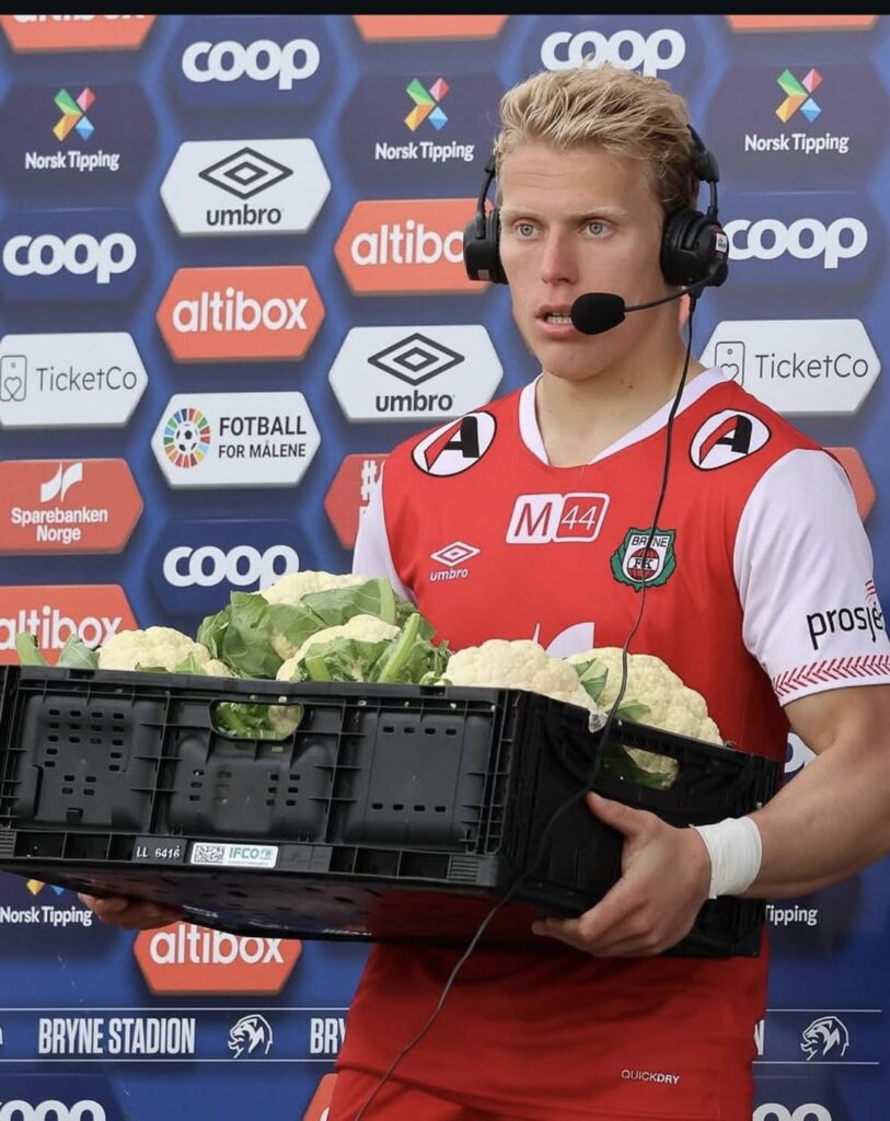 Man of the match award.  Bryne edition