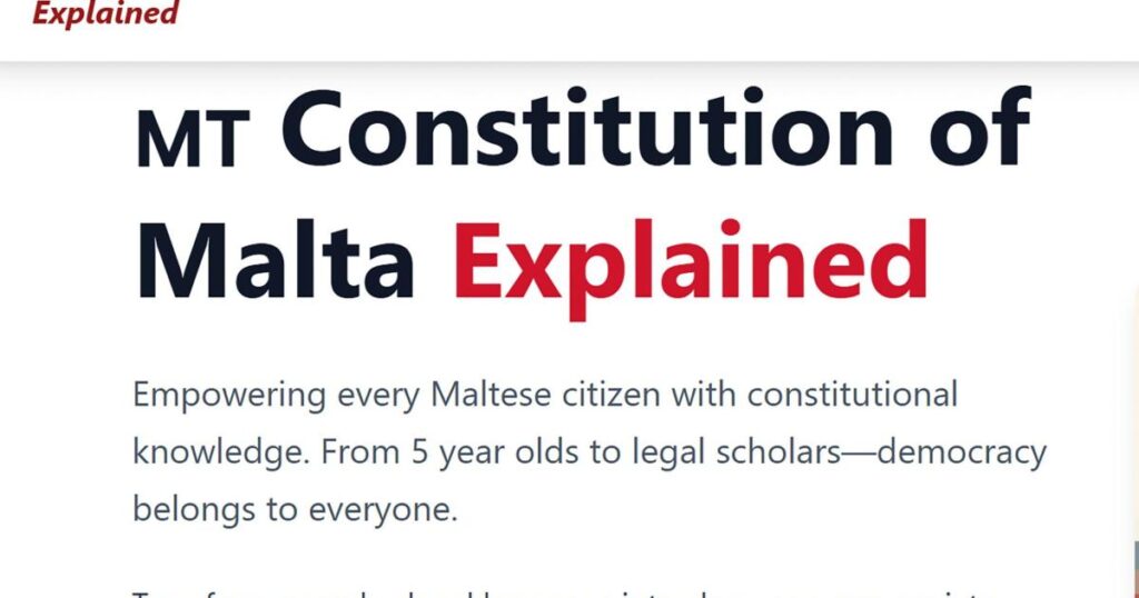 Engineer uses AI to simplify Malta's constitution