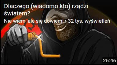The channel "I don't know but I will find out" a video with Nazi caricature on the miniature, the comments are applauding