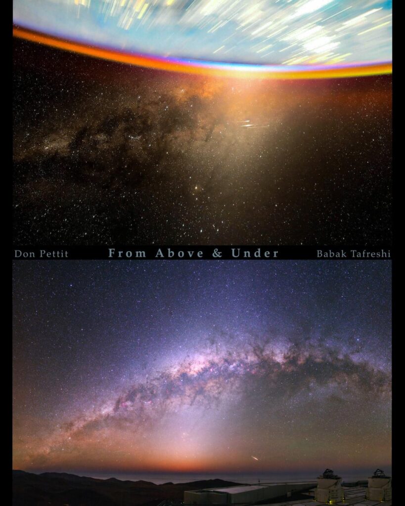 Photographing the same subjects from Earth and space! More details in comments.