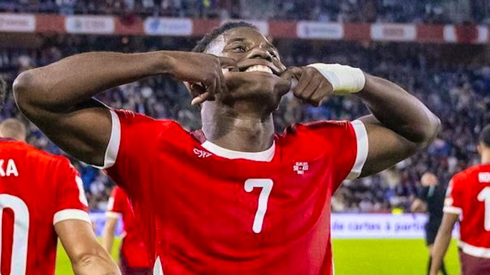 Smiling good: Double goal scorer Breel Embolo.