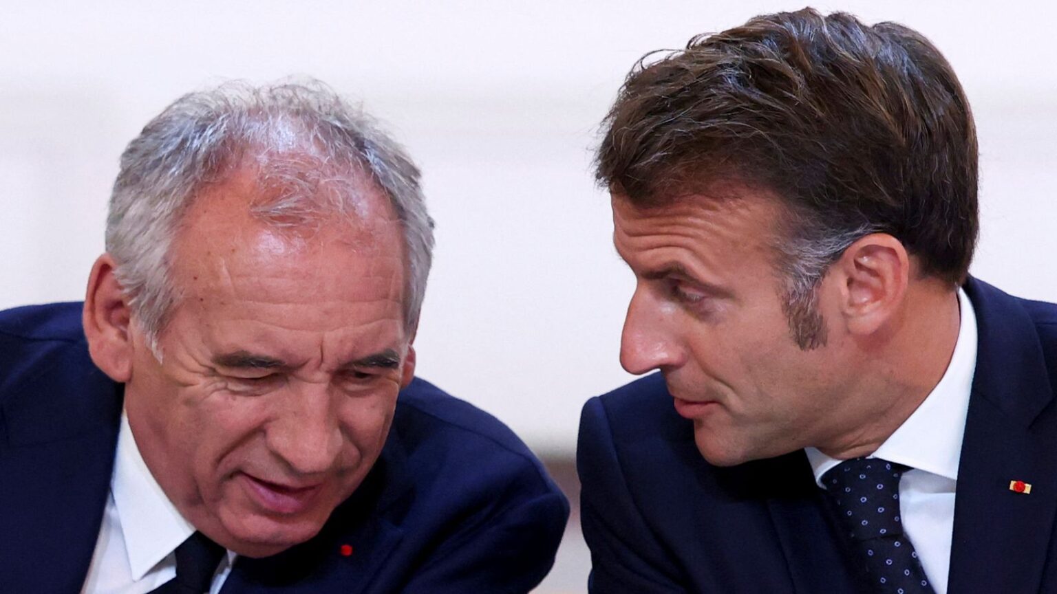 President Emmanuel Macron, right, and Prime Minister Francois Bayrou. File pic: AP