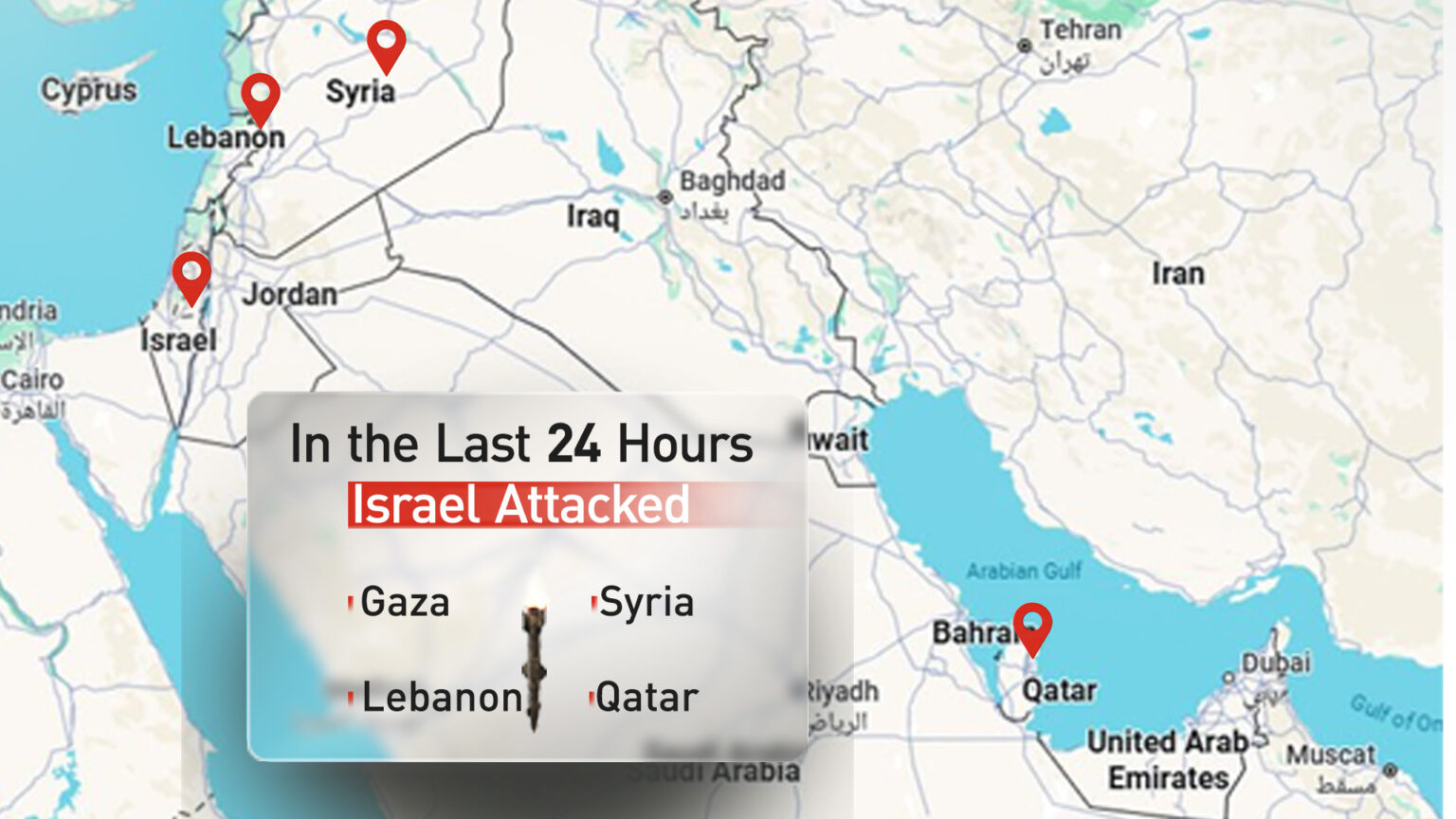 In the Last 24 Hours, Israel Attacked Qatar, Syria, Lebanon, and Gaza