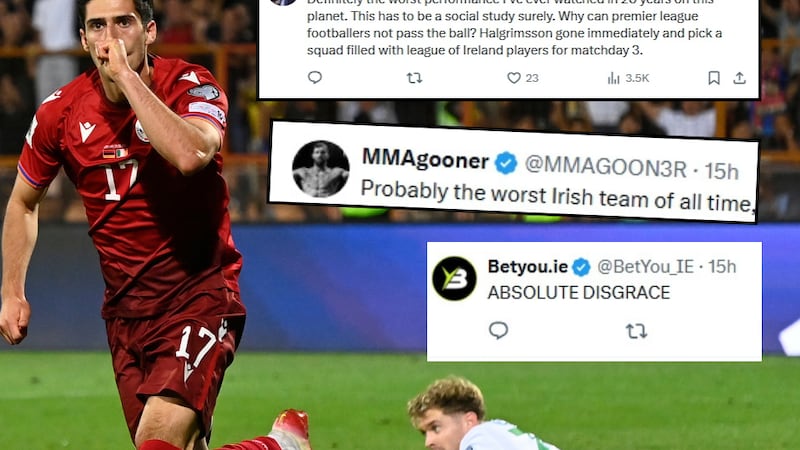 ‘Shambolic’, ‘embarrassing’ and ‘worst Irish team of all time’: How fans reacted to Armenia defeat