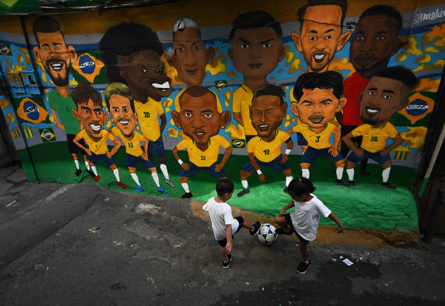 Children Play Soccer in Rio de Janeiro