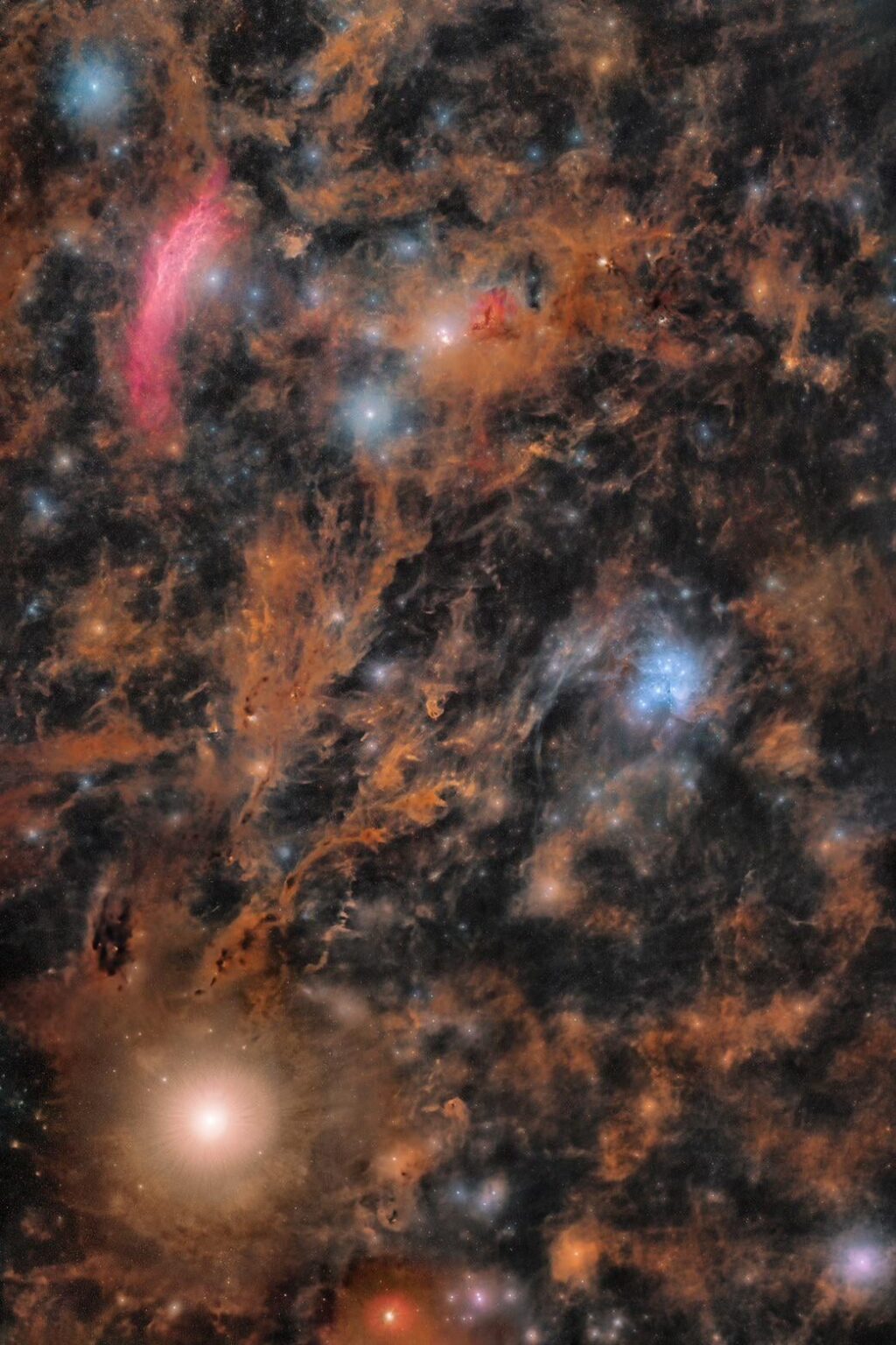 I captured a 200 hour exposure of Jupiter moving through Taurus and Perseus near the Pleiades. This shot got me shortlisted as astronomy photographer of the year! [OC]