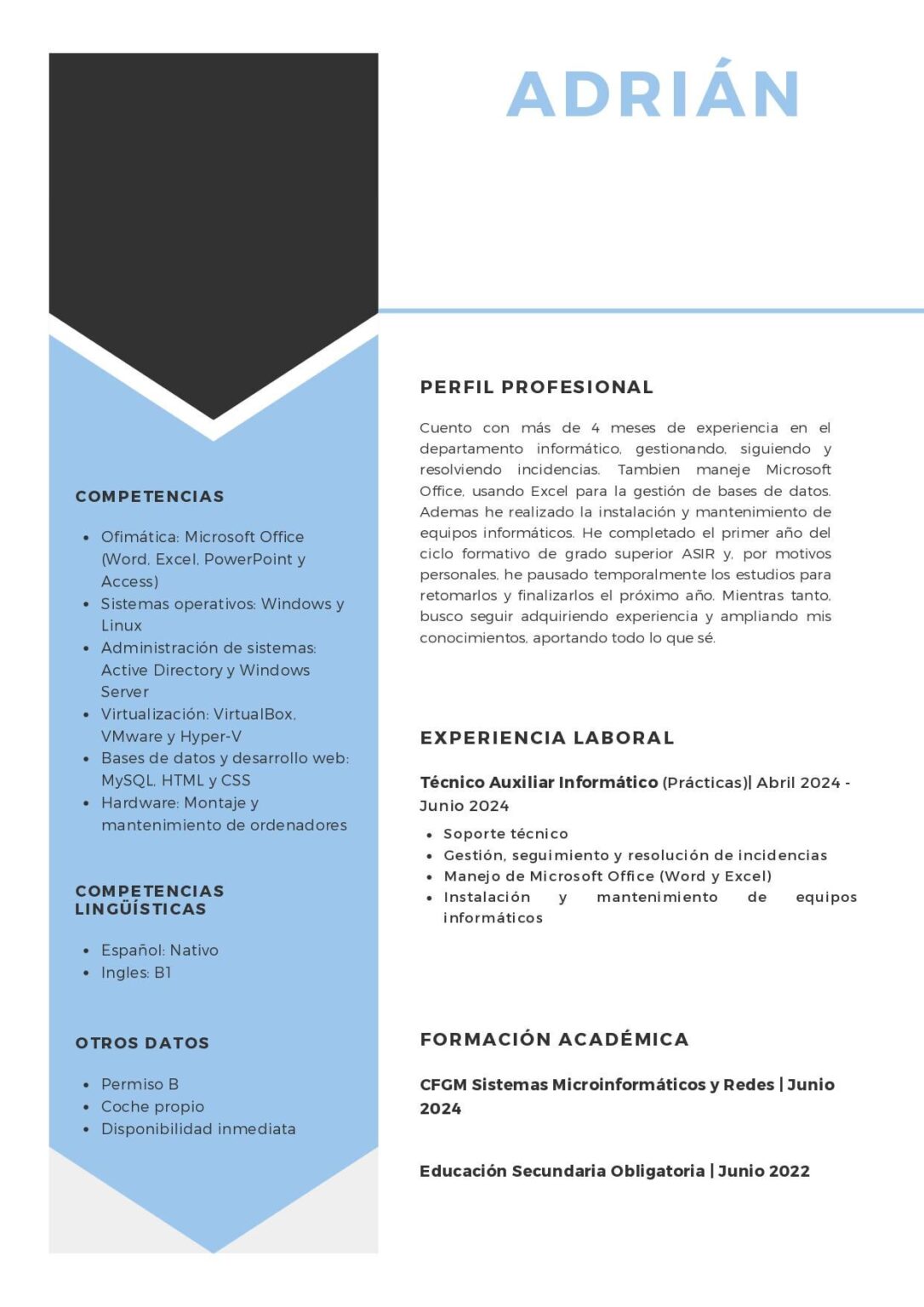 First job as computer scientist in Spain