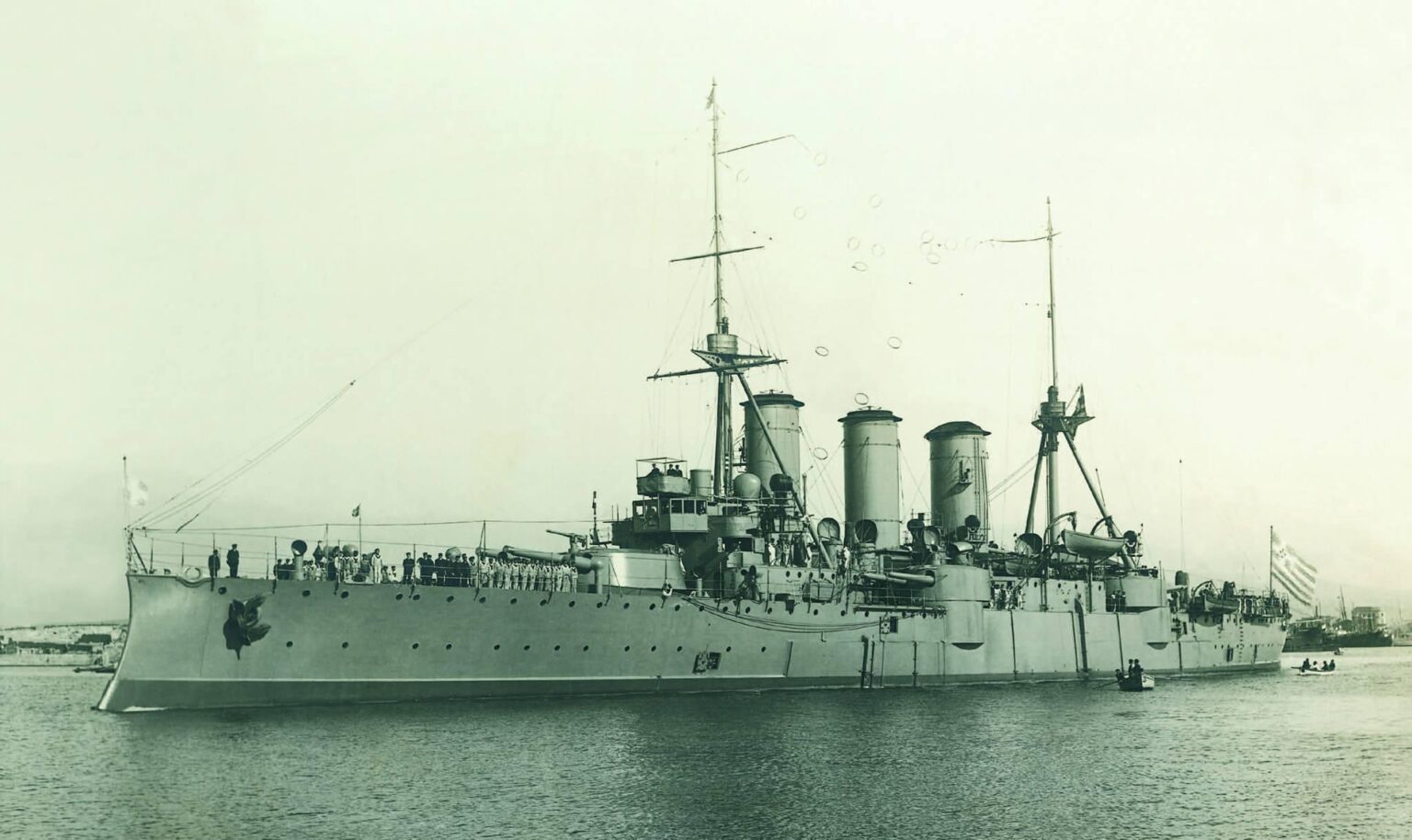 1/9/1911: The shielded "George Averoff" crushed in Faliro and is accepted with enthusiasm and emotion by those present.