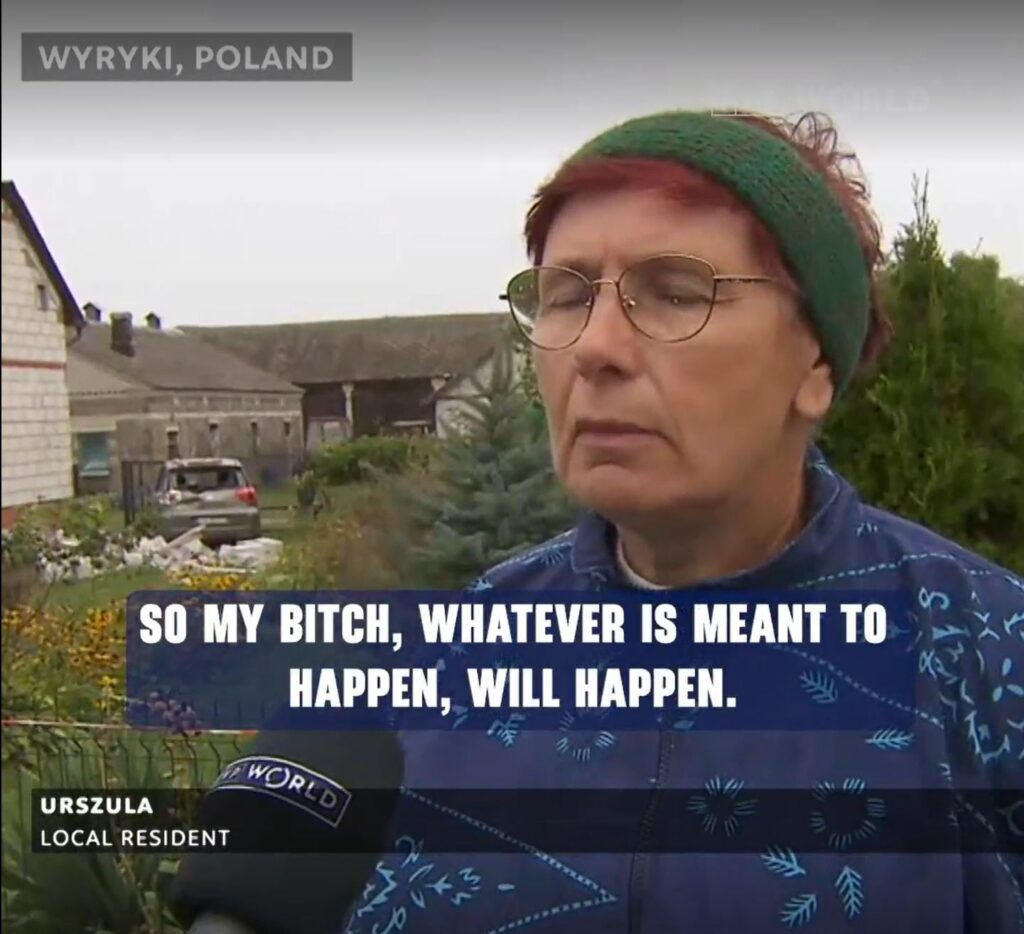Resident of village where Russian drone crashed drops words of wisdom