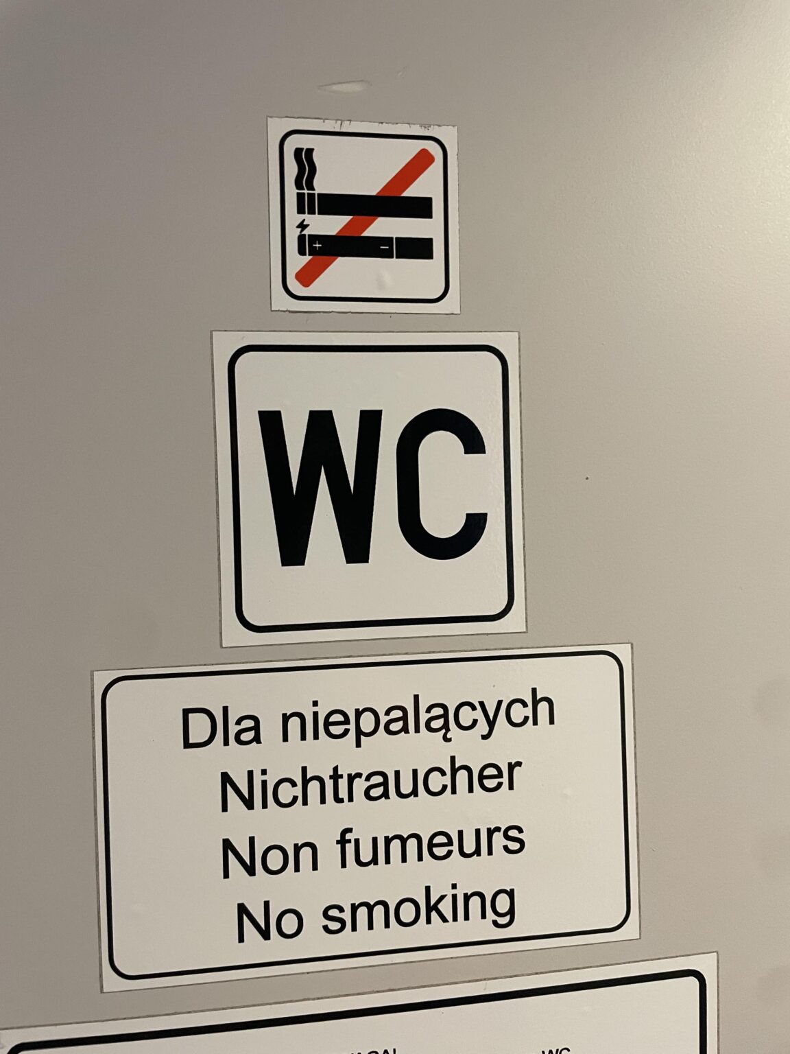 The existence of a toilet for non -smoking implies the existence of a toilet for smokers