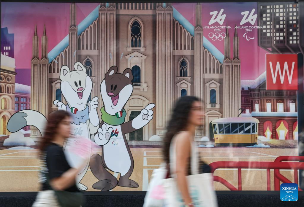 official store for Milano Cortina 2026 Winter Olympics in Italy-Xinhua