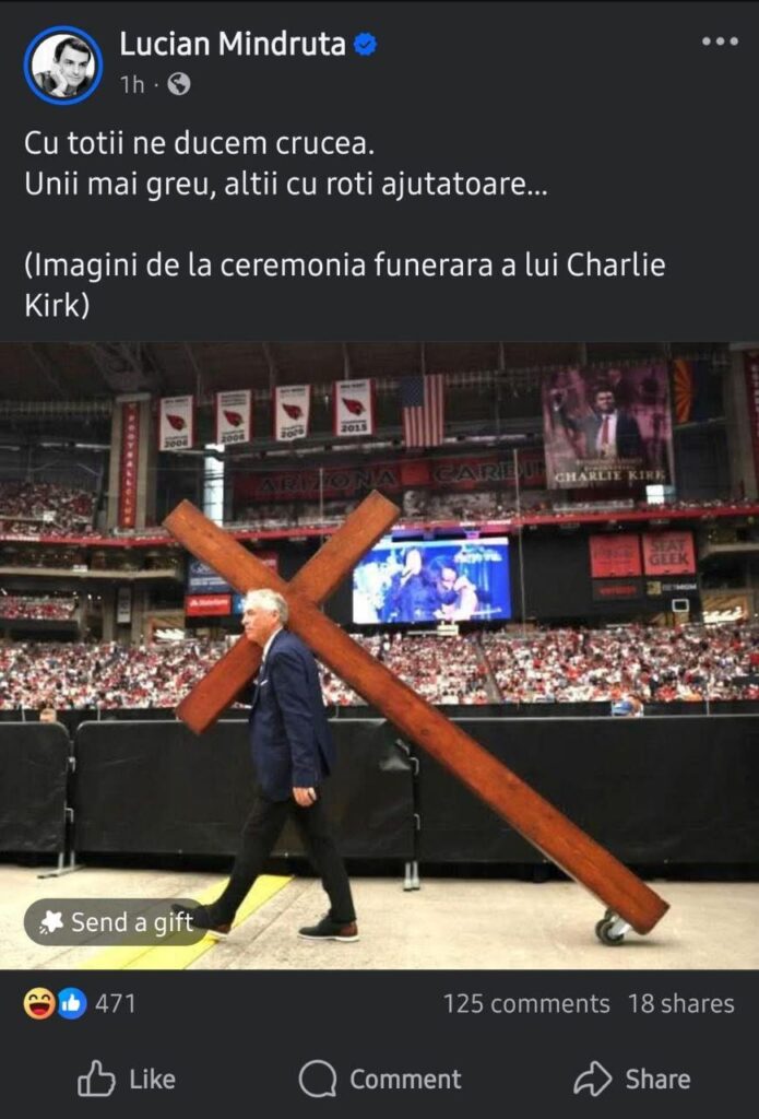 Lucian Mandruta: We all take our cross. Some harder, others with helpful wheels ...