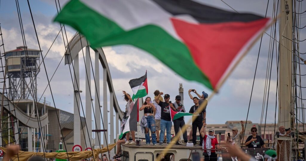 Storm forces flotilla back to Barcelona port, delaying its attempt to break Israel's Gaza blockade