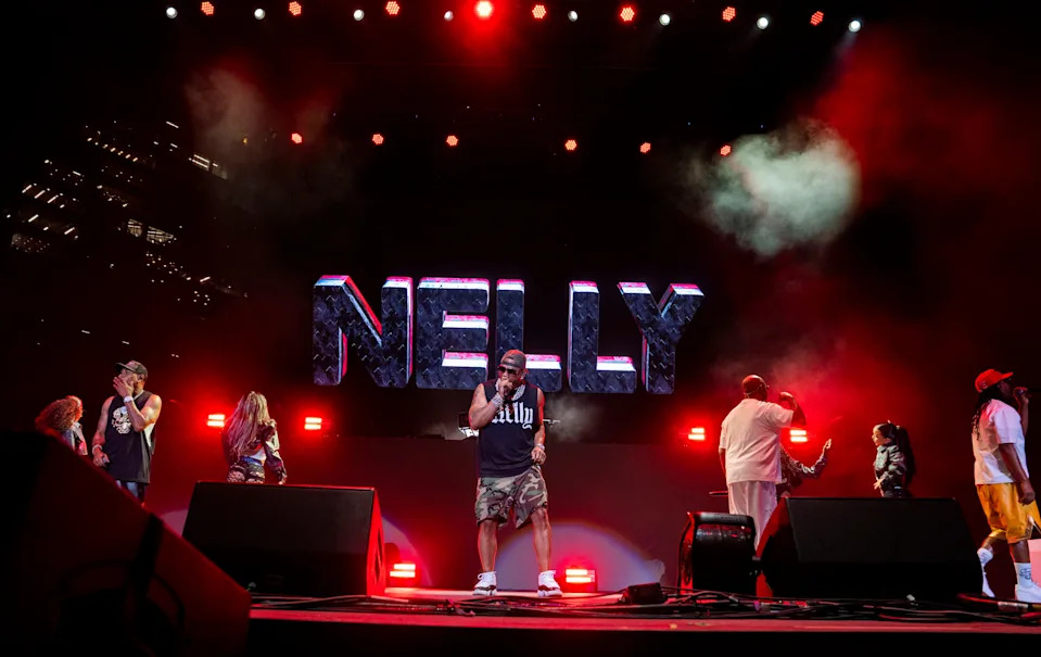 Nelly performs at Ascend Amphitheater in Nashville , Tenn., Tuesday, Sept. 16, 2025.