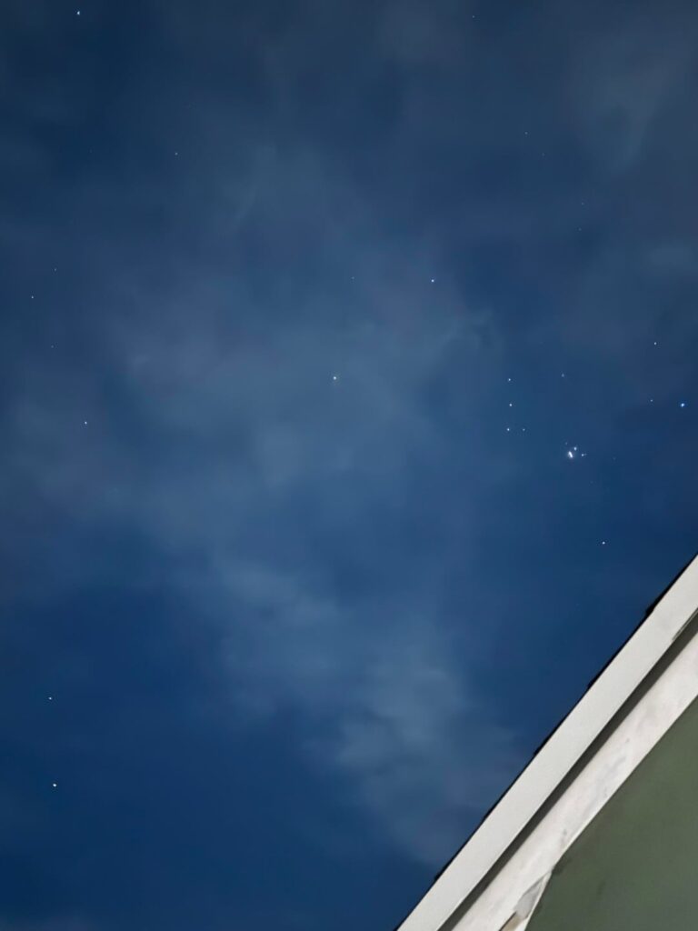 Space station passing thru Orion