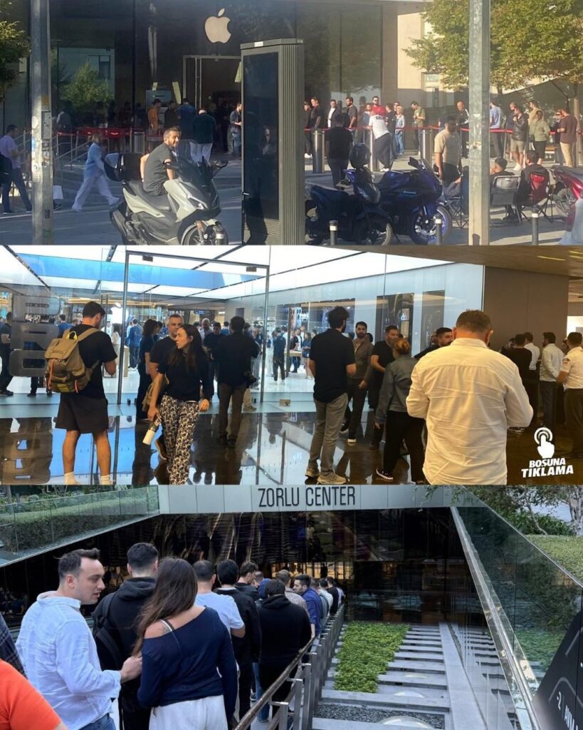 In the Apple stores in Istanbul, iPhone 17 tails occurred