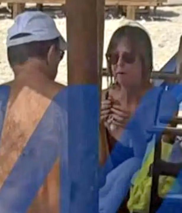 Michele Ann Joy Bourda, 59, appears in this image, which was released by Greek media,  with her husband