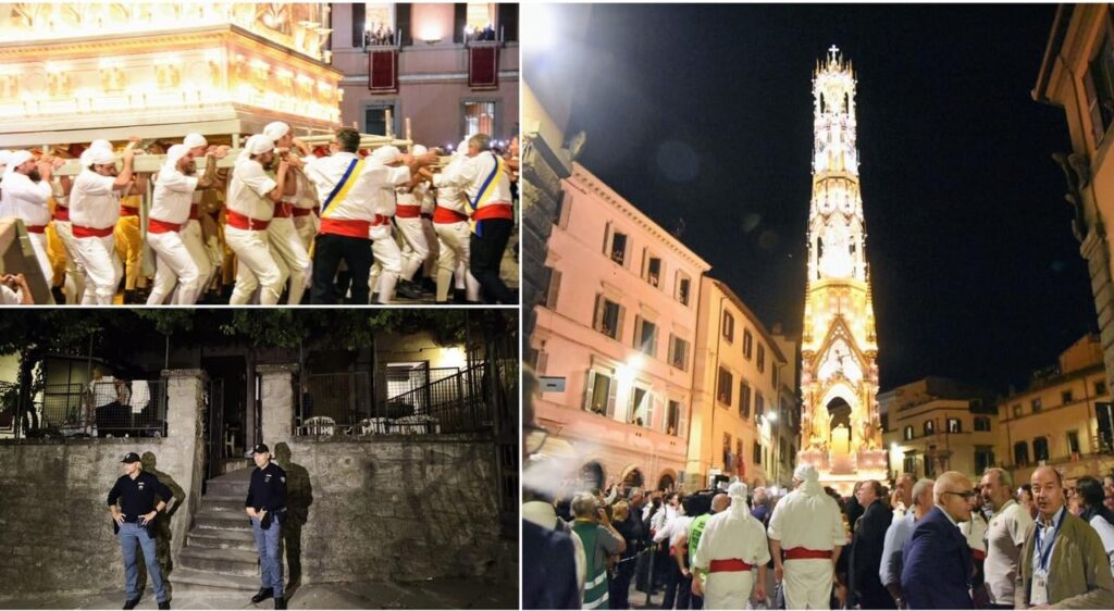 An attack by the Turkish mafia in Viterbo during the feast of Santa Rosa: two arrests, pistols and machine guns seized