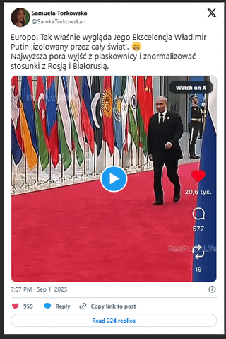 Meanwhile, Samuela Torkowska - not a bot, but candidate of Konfederacja for MEP. Disgusting.