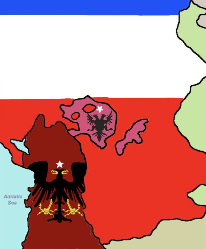 Shitty Map of Kosovo during the Kachak Movement