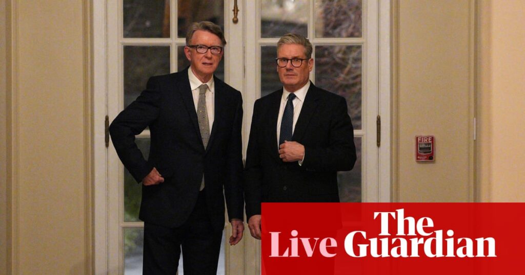 Starmer says he has confidence in Peter Mandelson amid calls to sack him over Epstein ties – UK politics live | Politics Starmer says he has confidence in Peter Mandelson amid calls to sack him over Epstein ties – UK politics live | Politics
