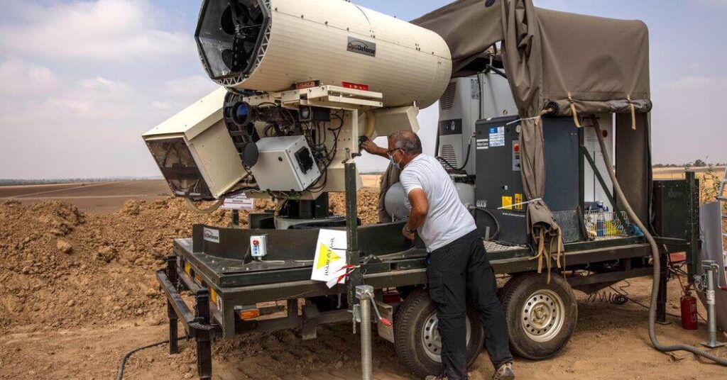 The Hottest New Defense Against Drones? Lasers - Cheaper than advanced air defenses and more versatile than low-tech options, lasers have become a popular choice for nations worried about drone attacks.