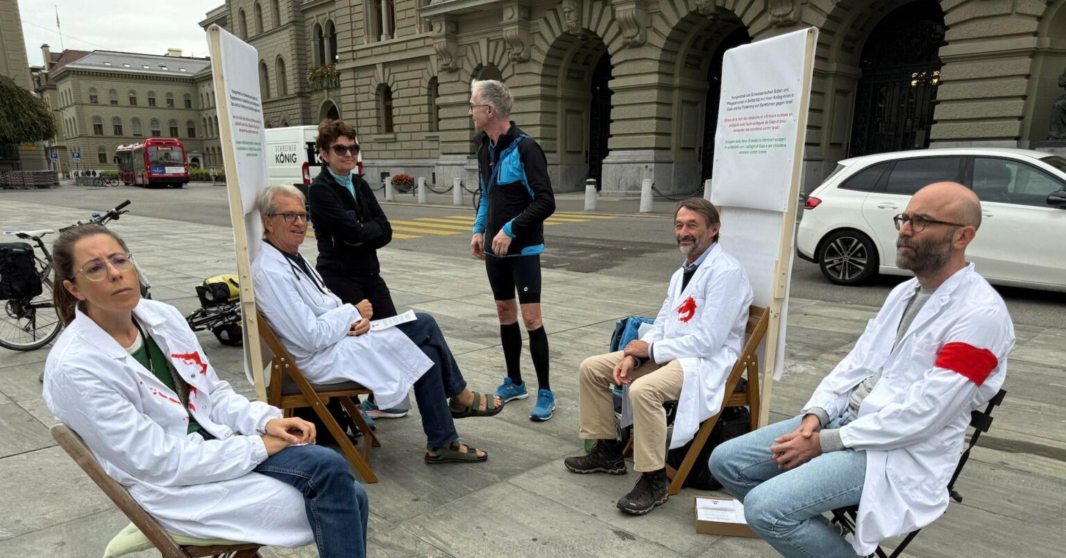 Swiss medics start hunger protest over Gaza outside parliament | reuters