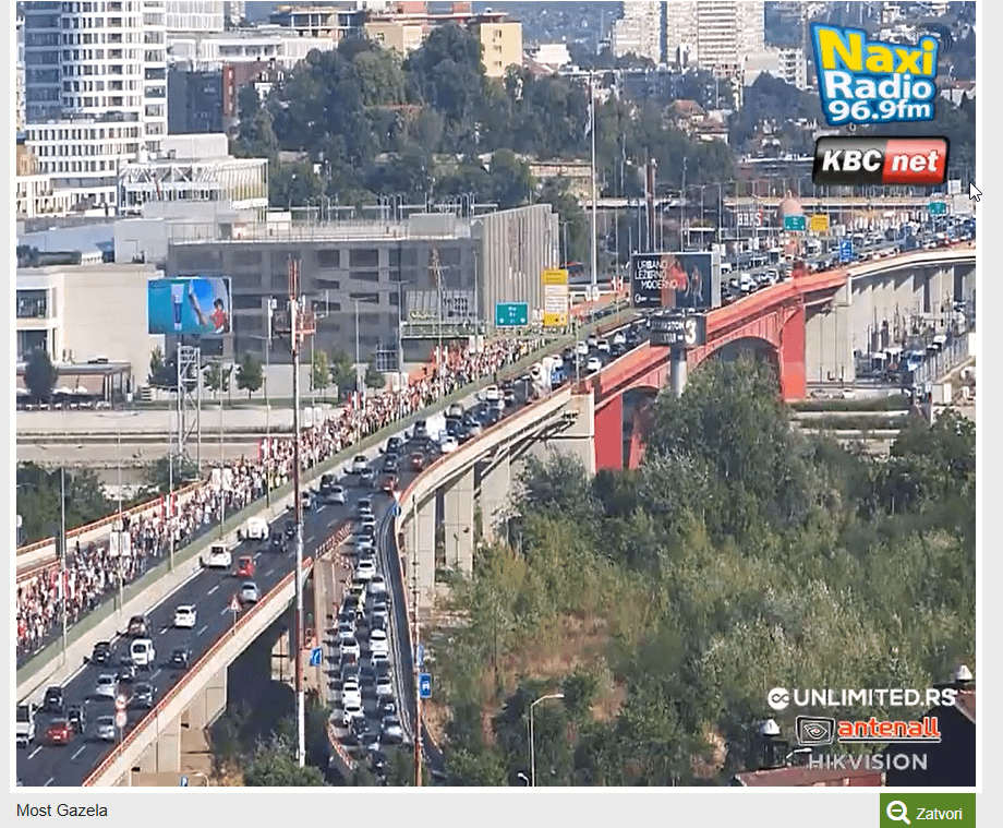Currently (16:20), the Gazelle Bridge