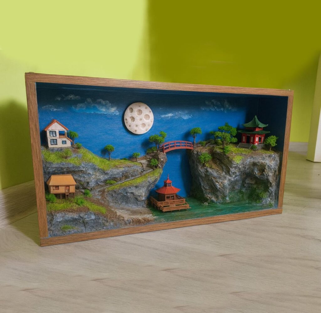 I made a Japanese Diorama from the old drawer