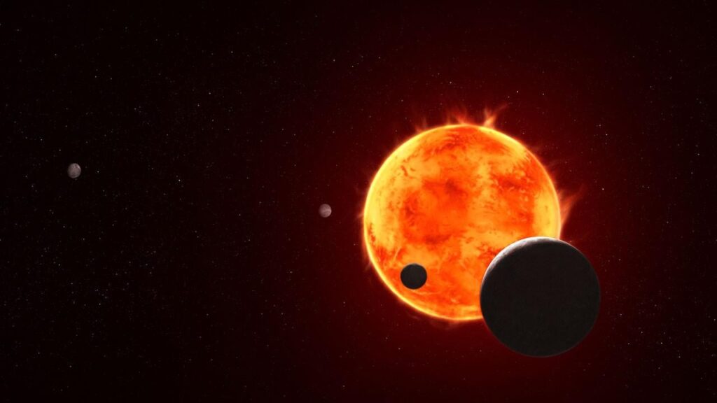 [NASA] James Webb Space Telescope has taken a close look at Earth-Sized, Habitable-Zone Exoplanet TRAPPIST-1e. A primary atmosphere is considered unlikely, but researchers can’t yet confidently rule out a secondary atmosphere since many of the data points fit either scenario