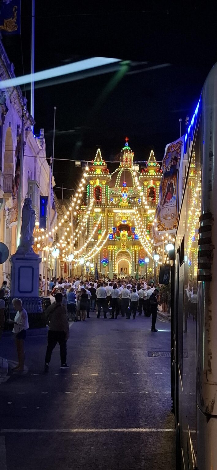 All buses are stuck in Zabbar because of the festa 🎆 🎇